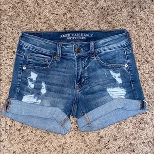 American eagle midi shorts